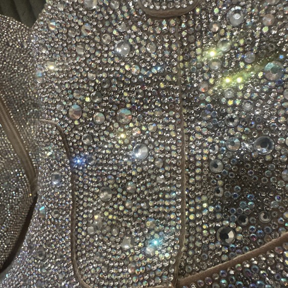 Cushionaire Sparkly Rhinetsone Western Ankle Boots Rodeo Concert Women's Size 8 - Picture 9 of 16